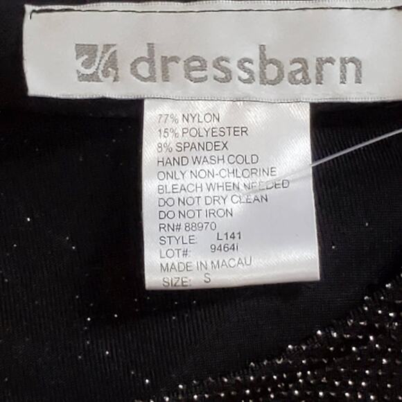 Dressbarn Cardigan Black w/Gold, Bronze Sequence Small - Picture 5 of 6